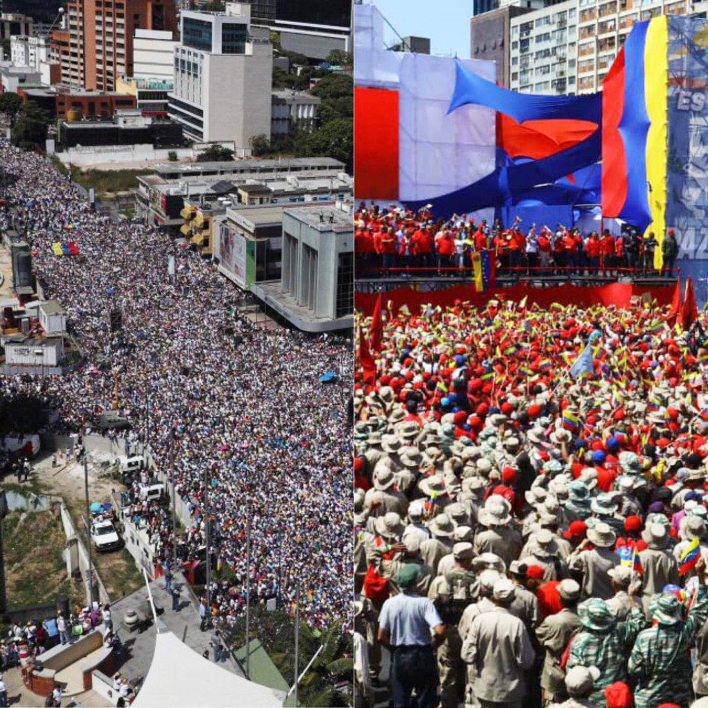 Oposición y chavismo salen a las calles en Venezuela