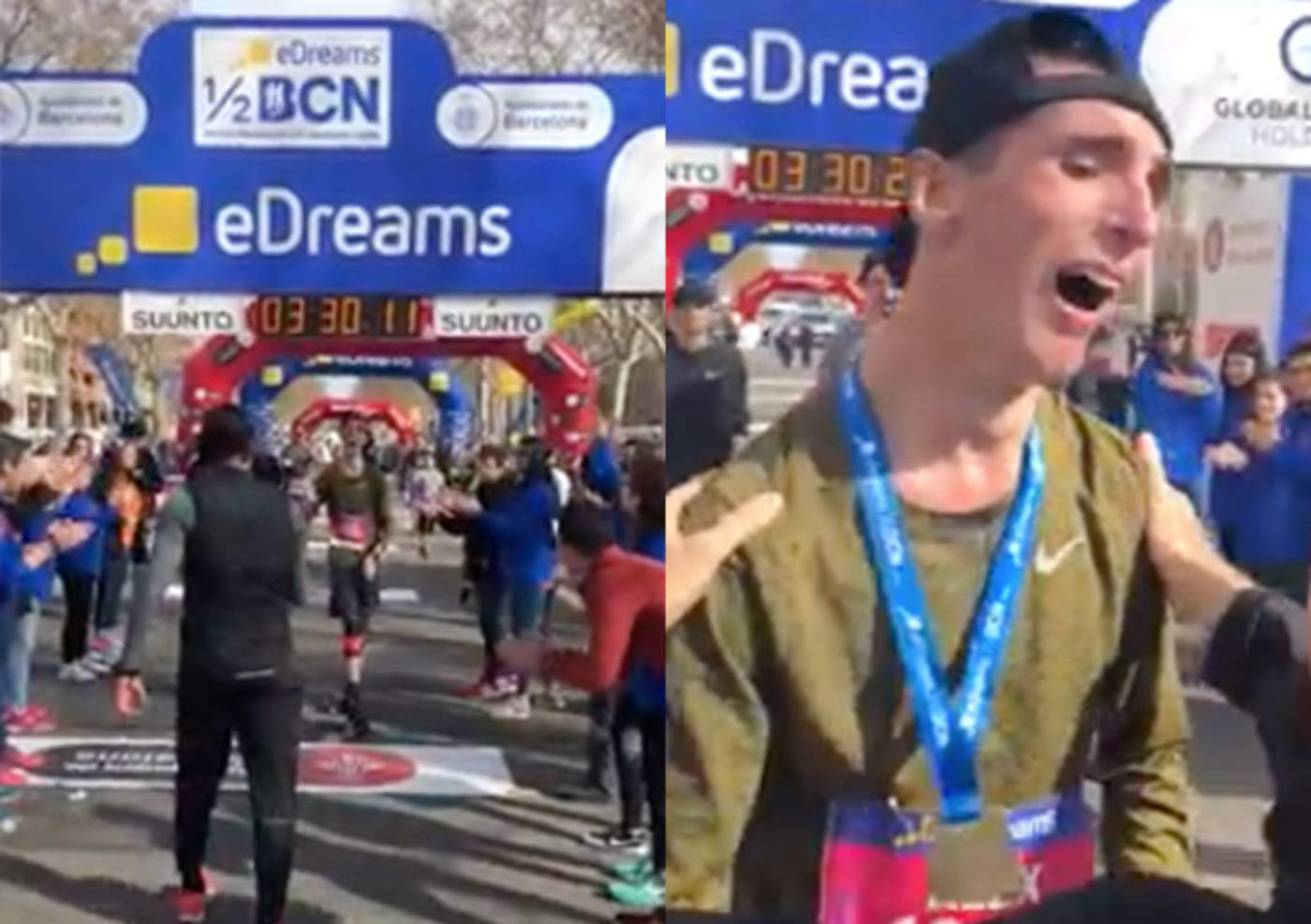 Joven con parálisis cerebral logra recorrer medio maratón