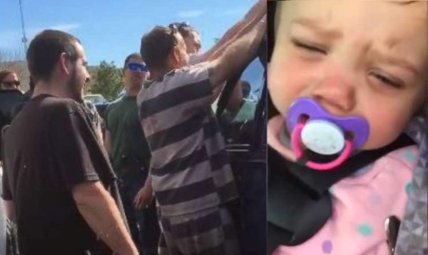 Presos rescatan a bebé encerrada en una camioneta