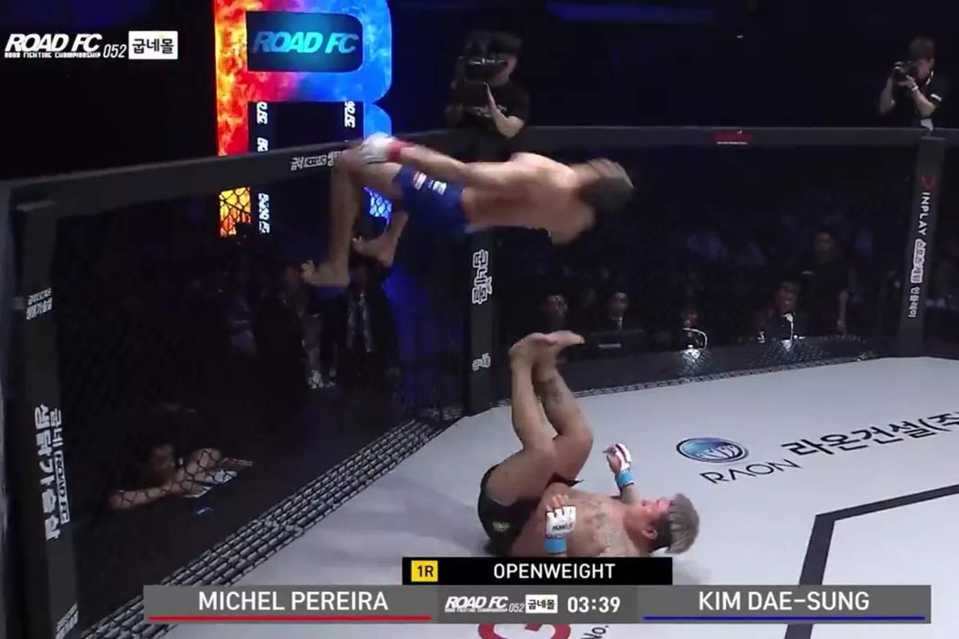 Los increíbles movimientos de Michel Pereira al noquear a su oponente