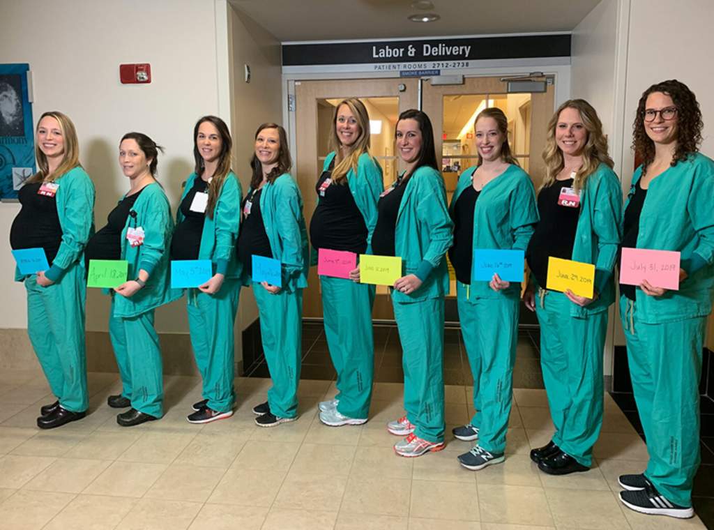 Nueve enfermeras de un hospital embarazadas al mismo tiempo
