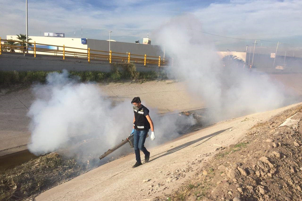 Fumigan contra el dengue cerca de canal San Luciano