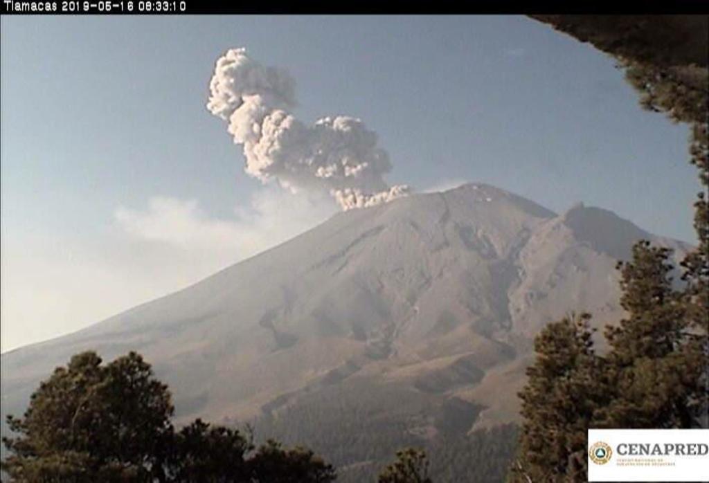 Reportan explosión en el Popocatépetl