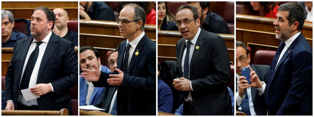 Congreso español suspende a los cuatro diputados independentistas presos
