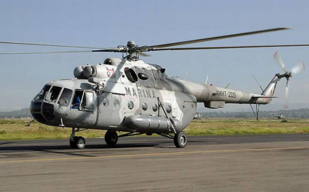 Se desploma helicóptero de la Marina en San Luis Potosí