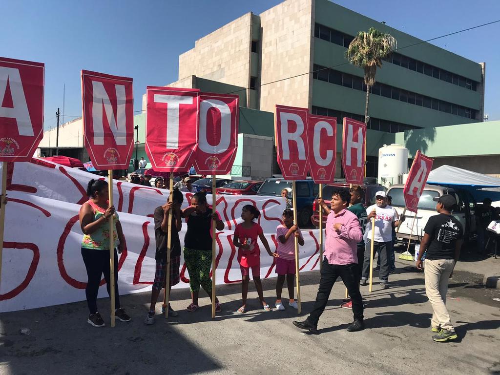 Protesta Antorcha Campesina en Monclova