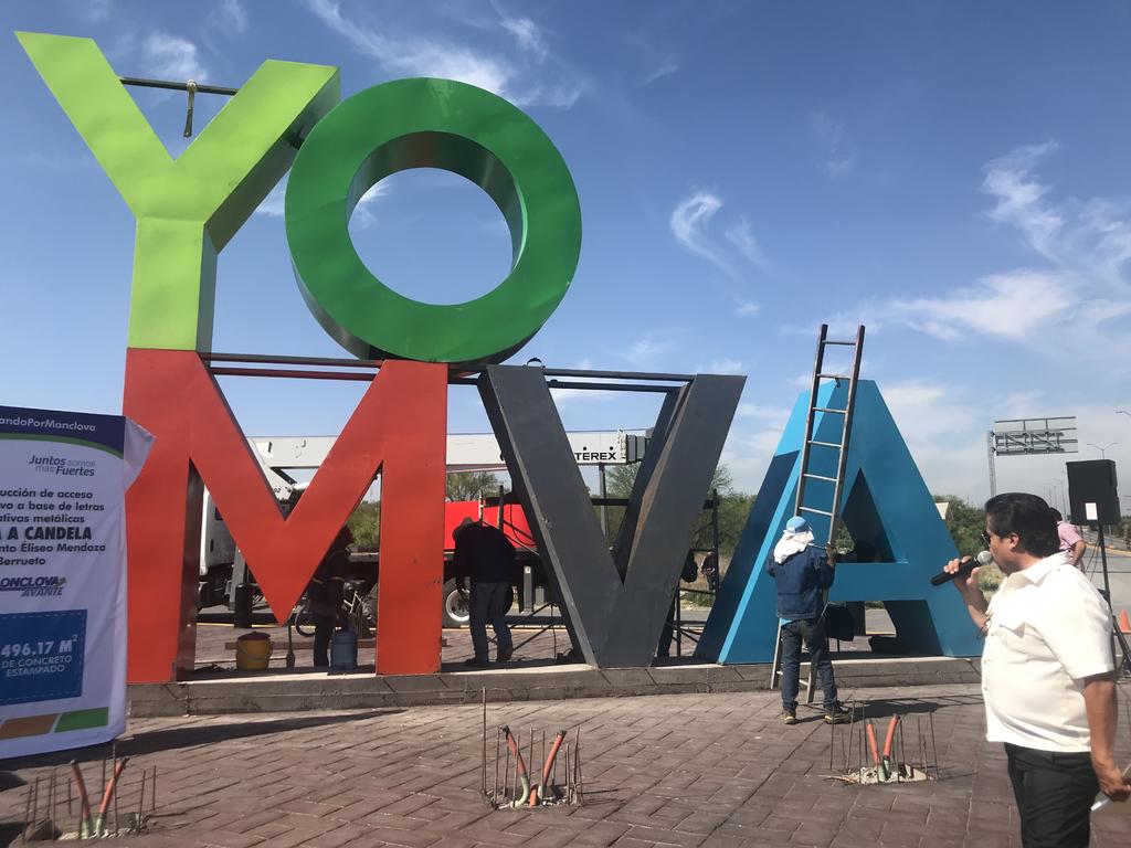 Instalan letras monumentales más grandes del país en Monclova
