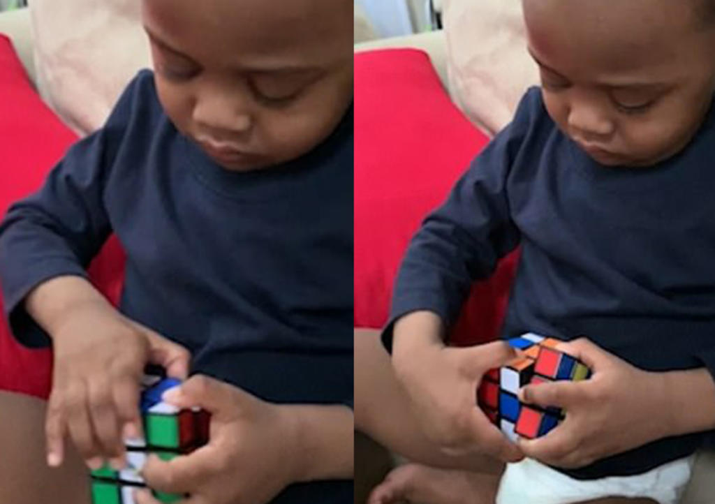 Niño de tres años resuelve cubo de Rubik