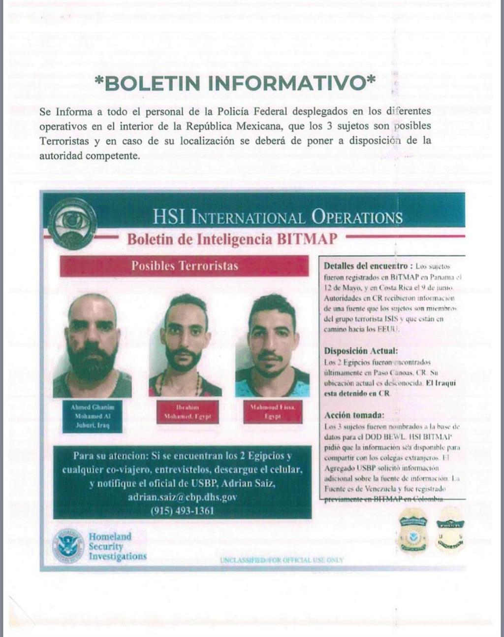 Alerta Coahuila por posible ingreso de terroristas por frontera con EUA