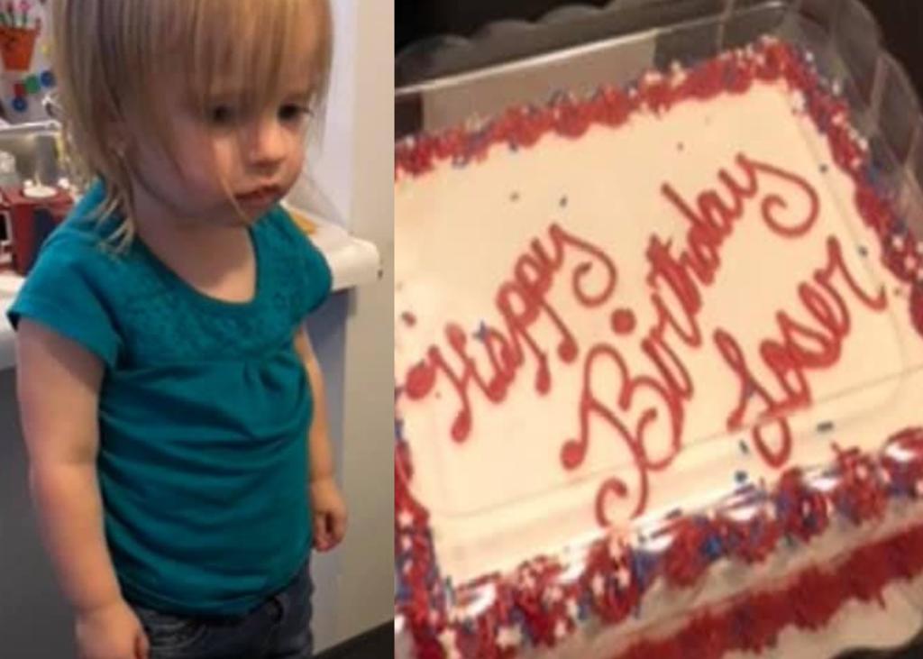 Un error y terminó con un pastel para su hija que leía ‘perdedora’