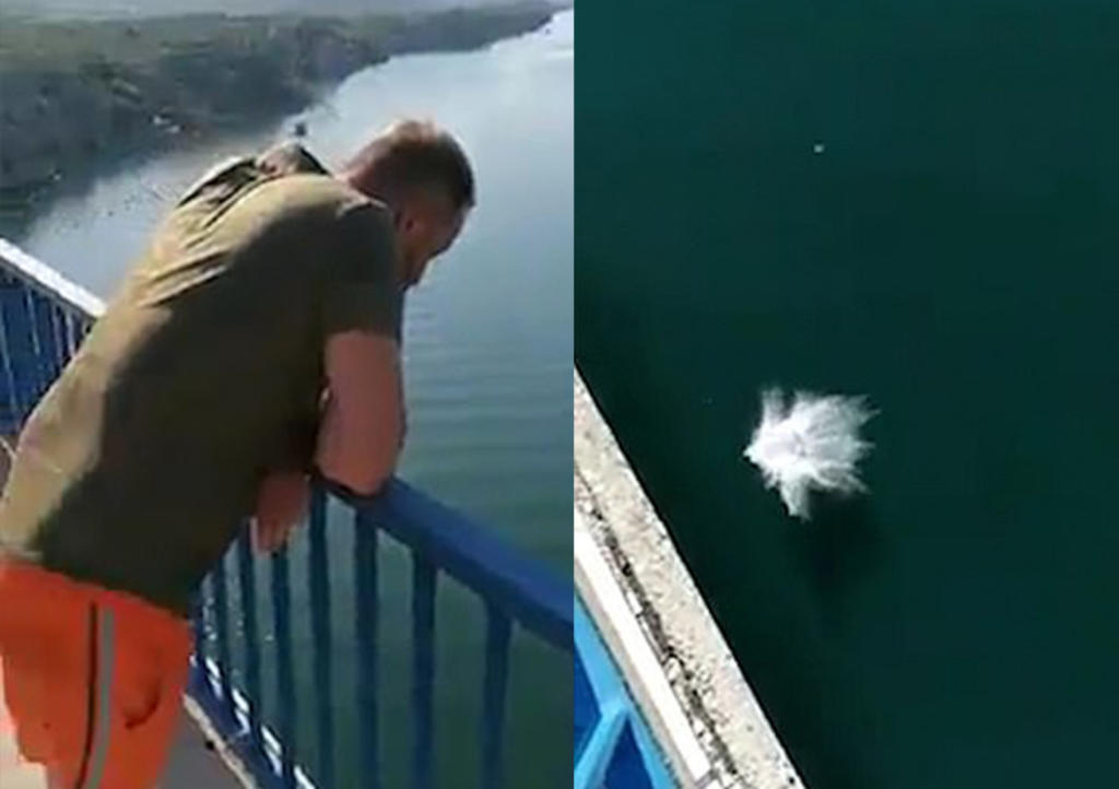 Hombre salta de alto puente y fractura su pelvis