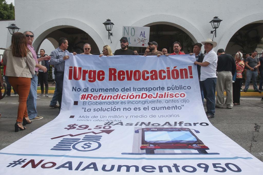 Piden respetar protestas contra alza a tarifa en transporte público de Guadalajara