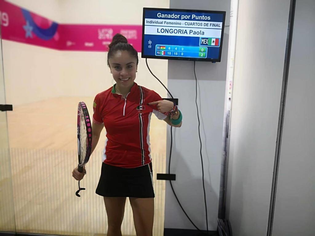 Paola Longoria accede a semifinales en raquetbol de Lima 2019