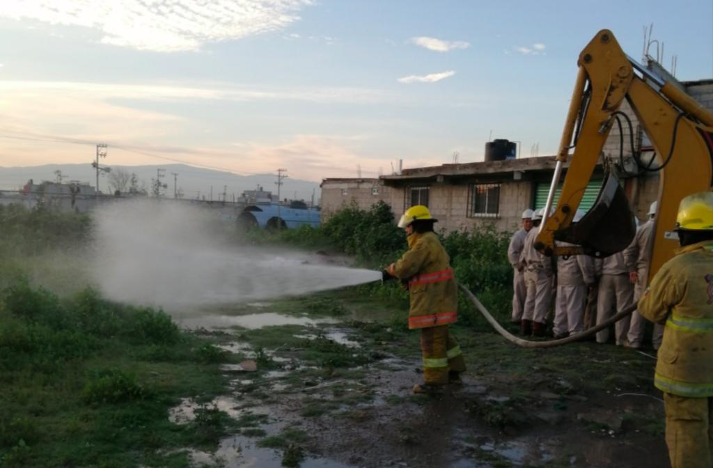 Protección Civil y Pemex coordinan acciones por fuga de gas en Tezoyuca