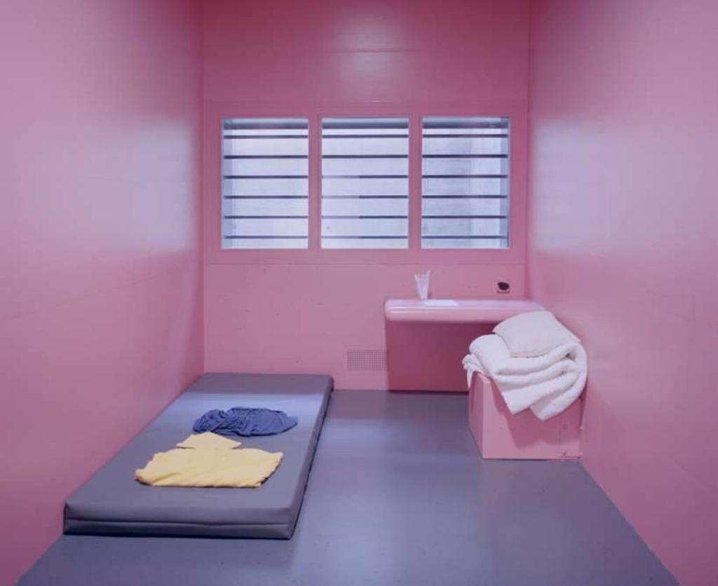 Celdas pintadas de rosa para frenar la agresión de los internos
