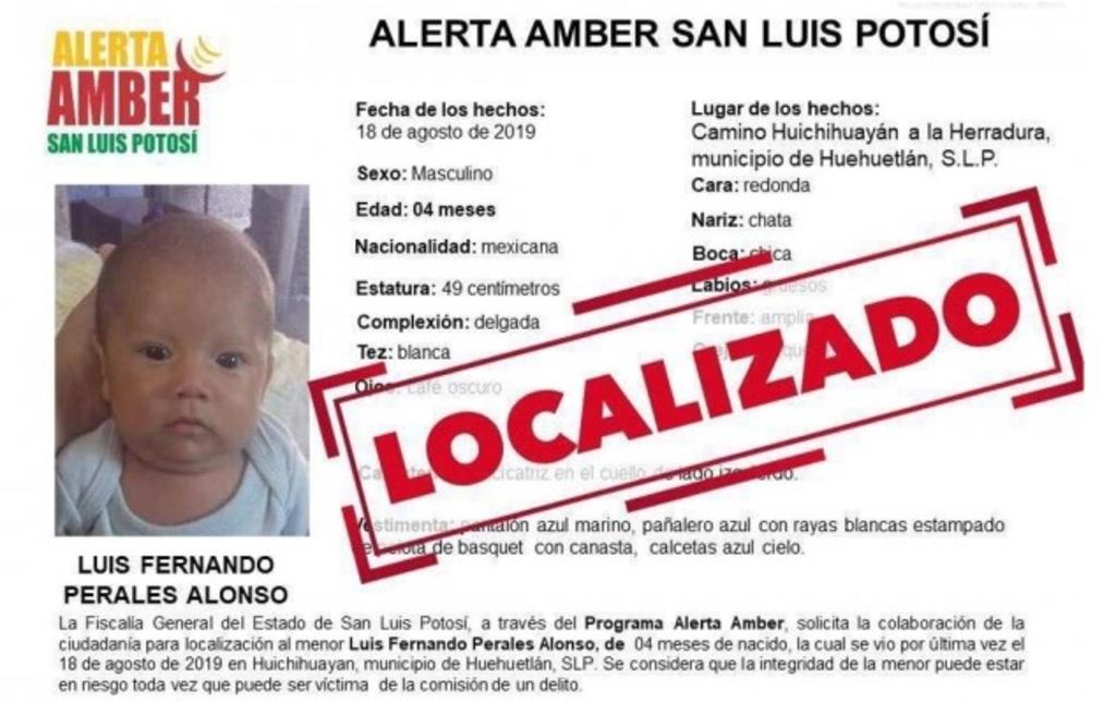 Localizan en Veracruz a bebé de cuatro meses robado en SLP