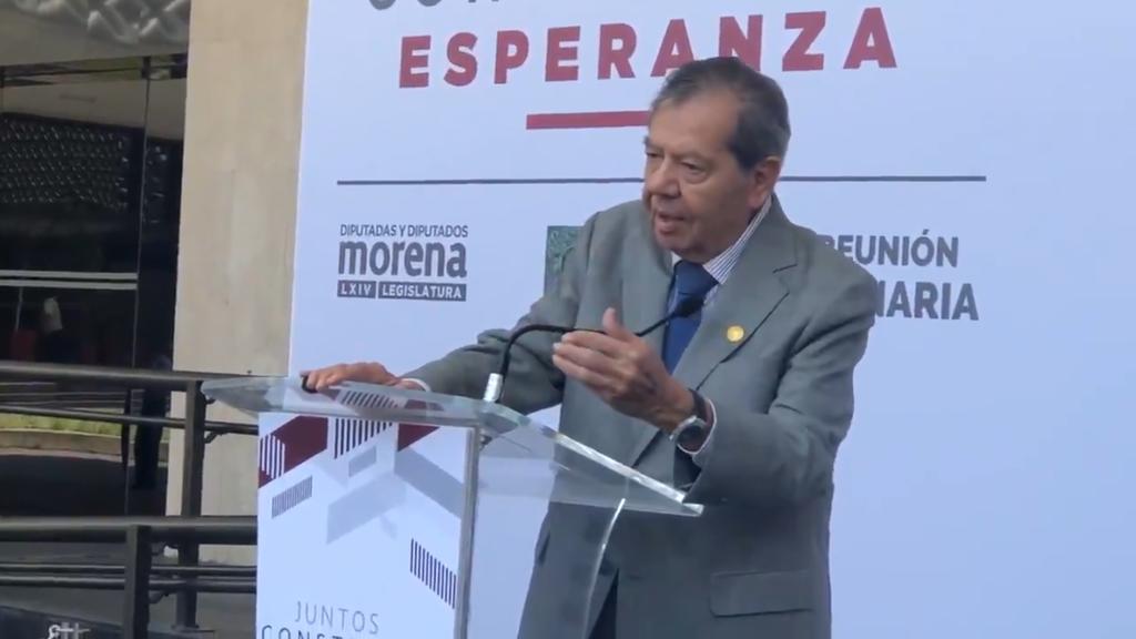Anuncia Muñoz Ledo reelección como presidente en San Lázaro