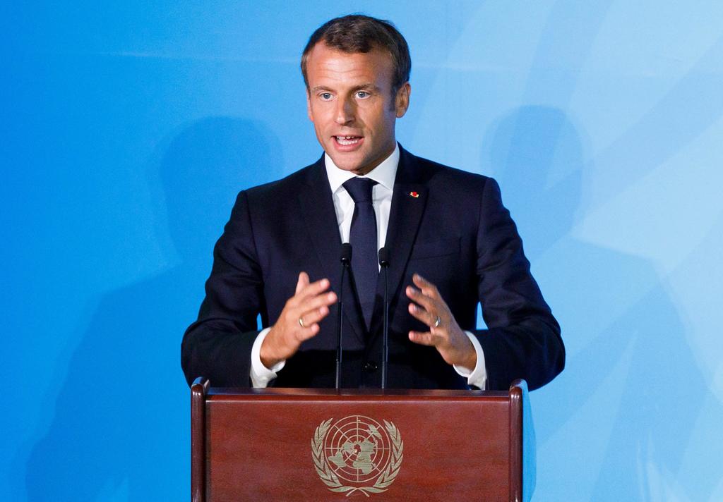 Anuncia Macron reuniones separadas con Trump y Rohaní en la ONU