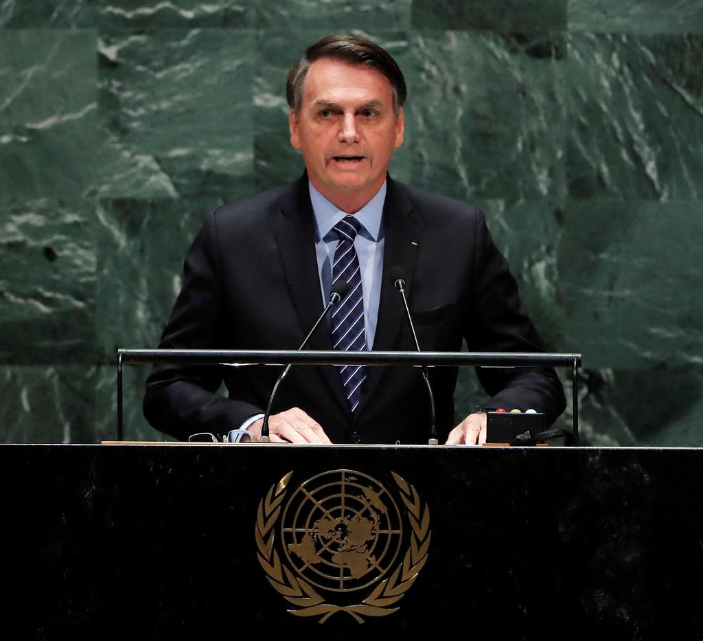 Arremete Bolsonaro en la ONU contra líderes que atacan a Brasil