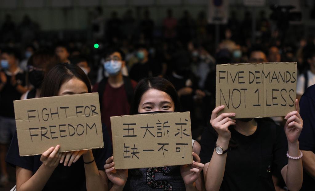 Señala China que EUA está detrás de protestas en Hong Kong