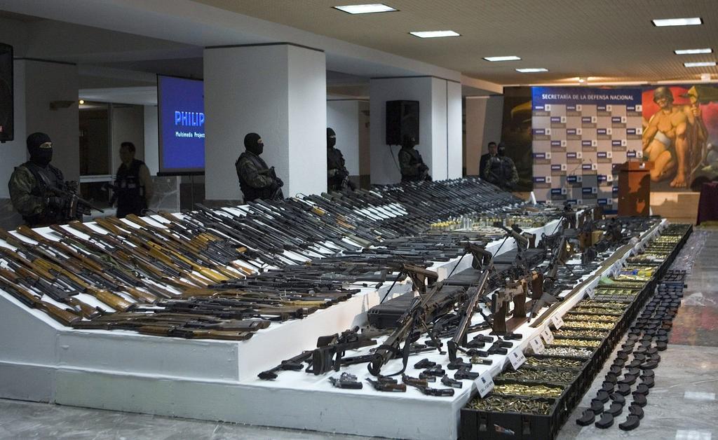 El 70 % del tráfico de armas a México proviene de EUA: Sedena
