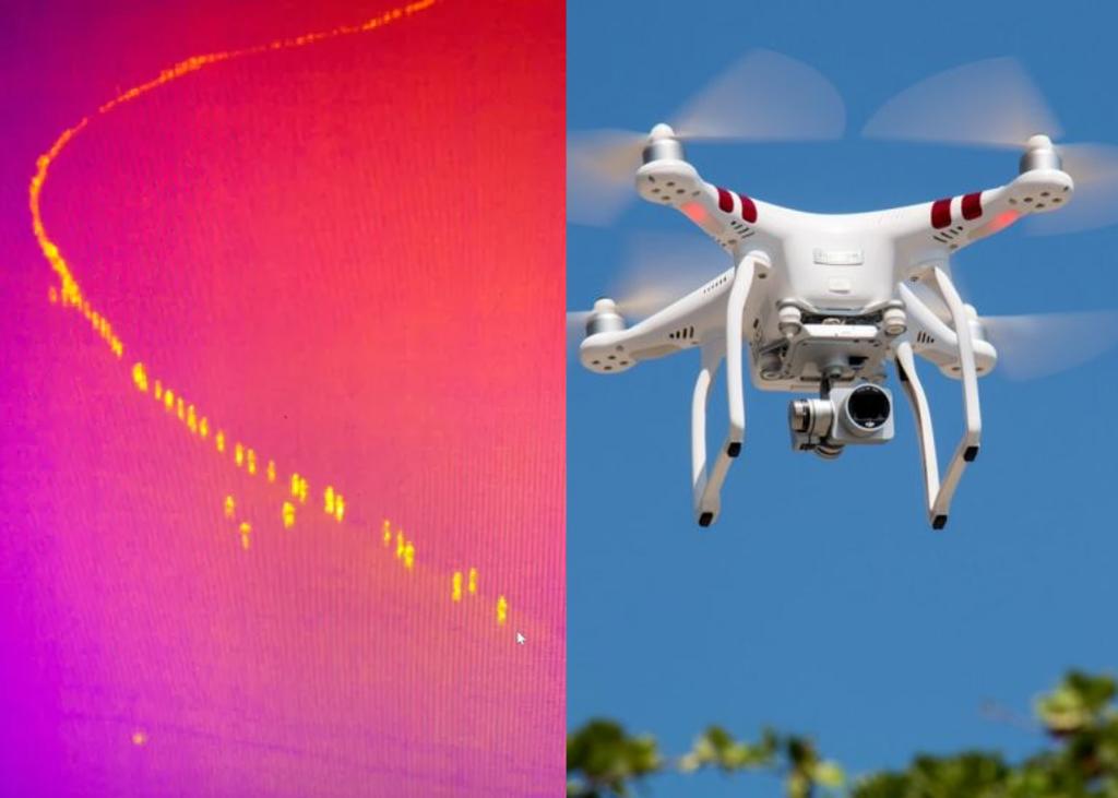 Dron con cámara térmica ayuda a encontrar a niño perdido en el bosque