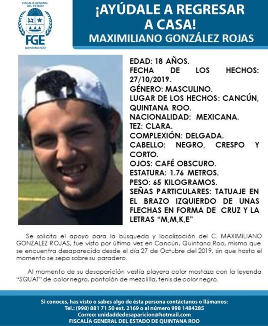 Reportan desaparición de estudiante en Cancún