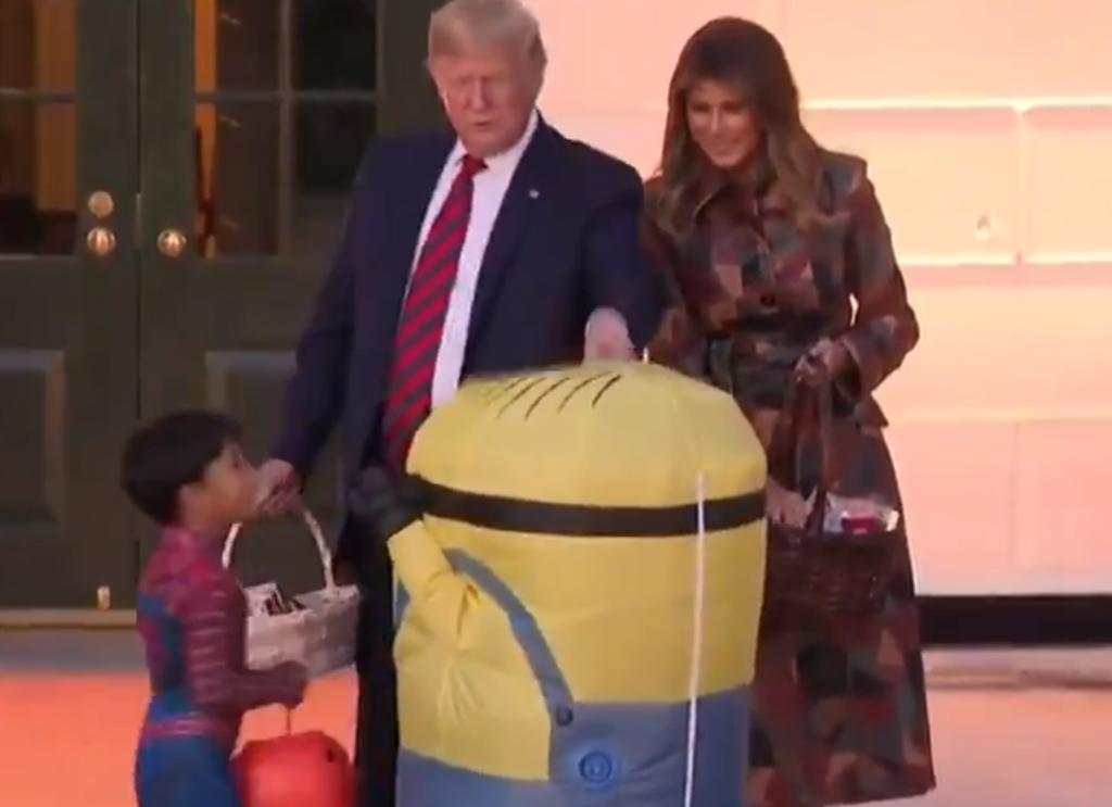 VIRAL: Donald Trump protagoniza curioso momento con un niño 'Minion'