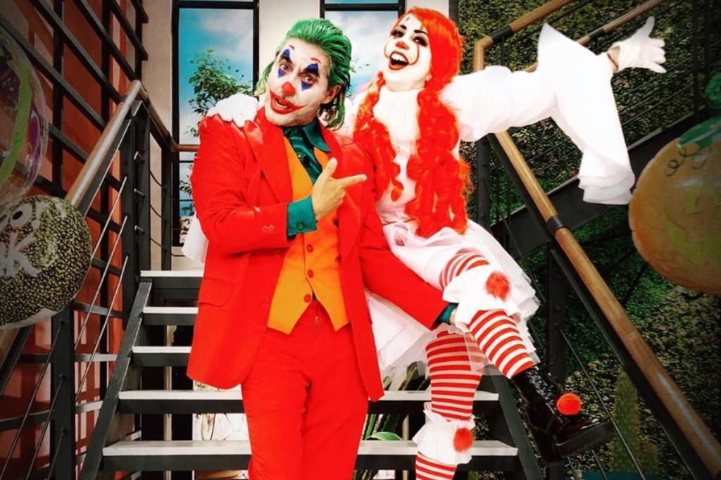 Raúl Araiza se disfraza del 'Joker' y Andrea Legarreta de 'Pennywise'
