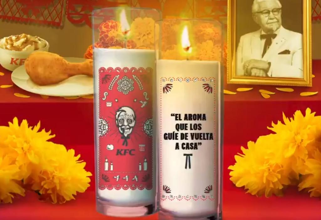 KFC lanza una veladora con aroma a pollo frito por el Día de Muertos