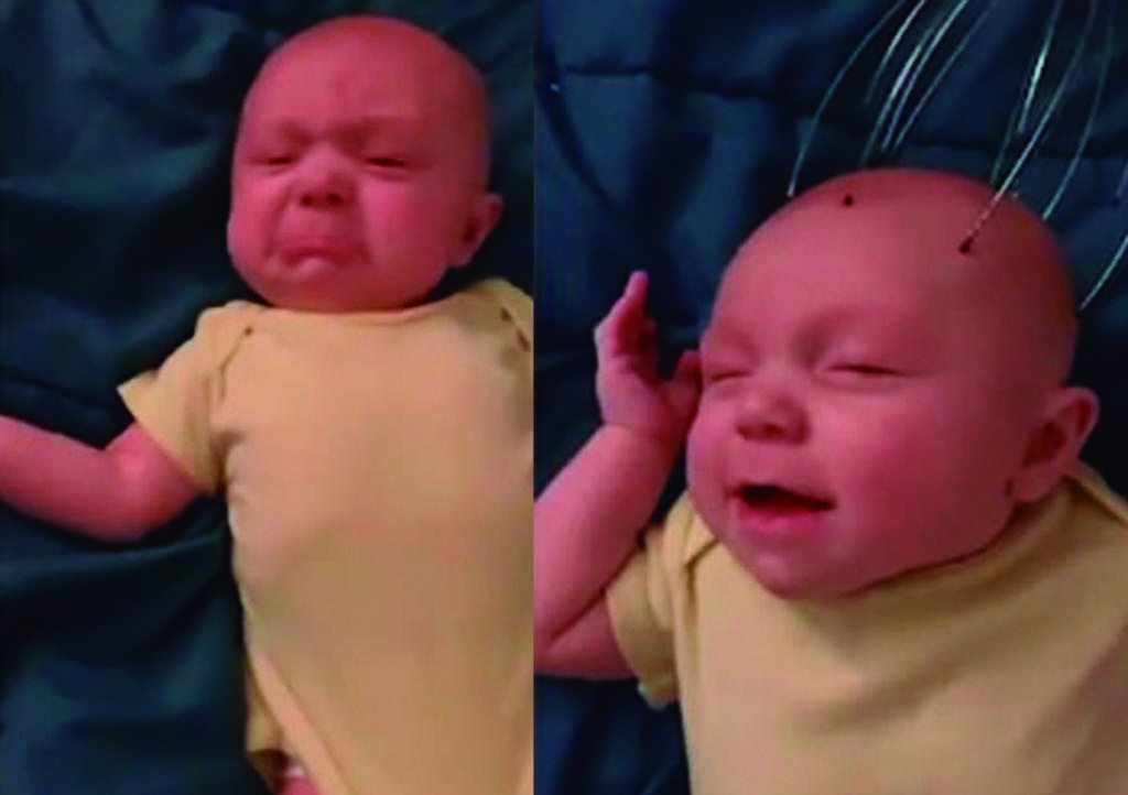 VIRAL: Mamá  calma instantáneamente a bebé con 'araña masajeadora'