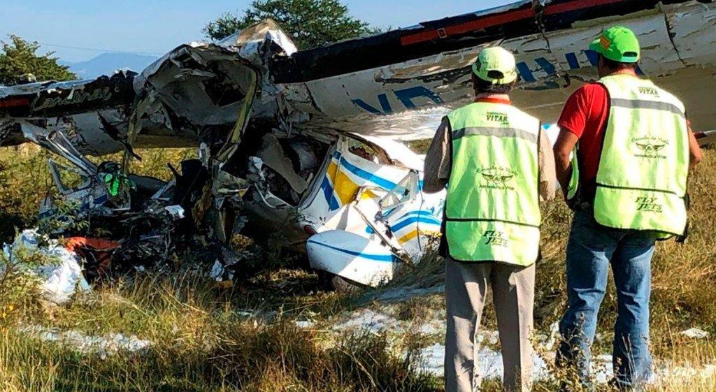 Se desploma avioneta en Morelos; fallecen dos tripulantes