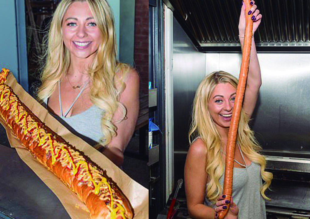 Viral: Blogger devora un hot-dog de 90 cm en 25 min