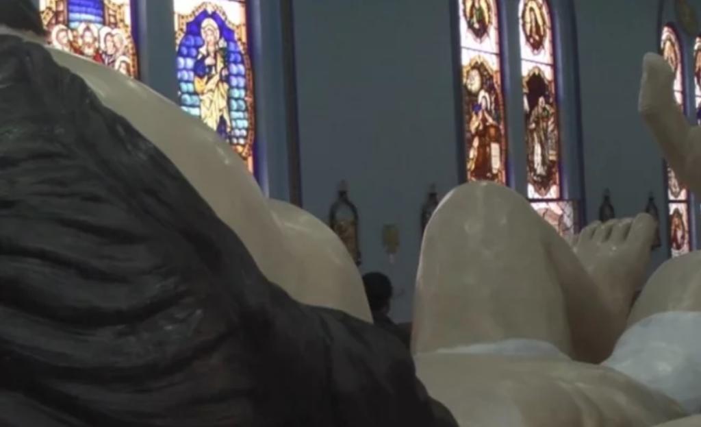 Instalan un Niño Dios de seis metros en iglesia de Zacatecas