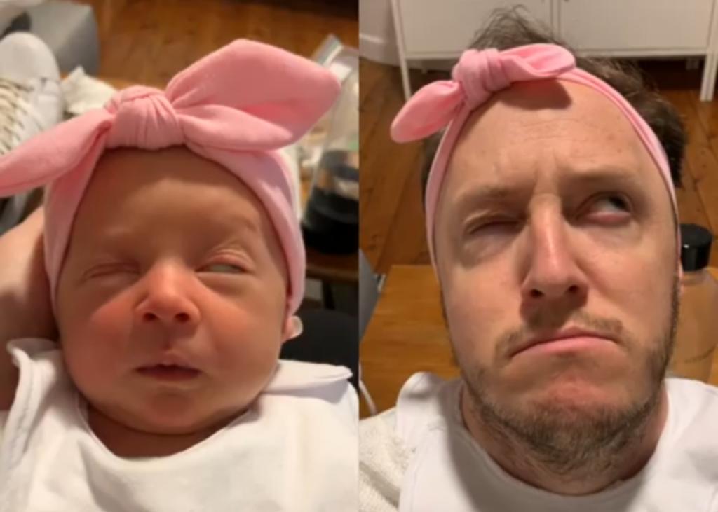 Padre se hace viral por imitar las expresiones de su hija