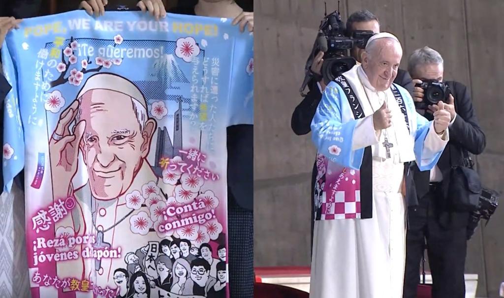 El Papa Francisco se convierte en 'personaje de anime' al visitar Japón