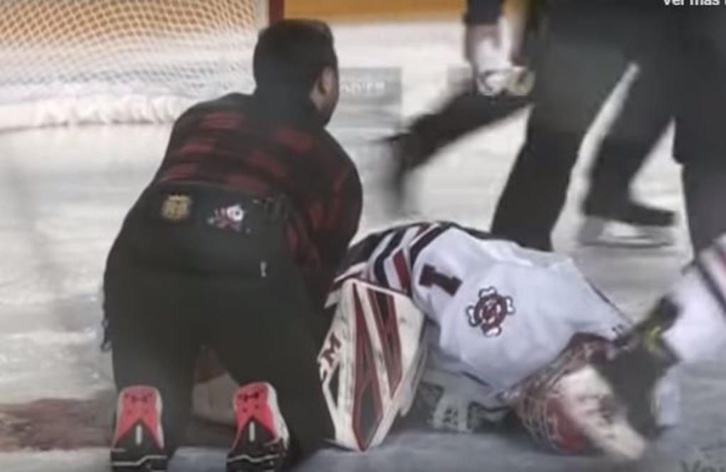 Video: Jugador de hockey casi pierde una pierna al ser pisado con patín