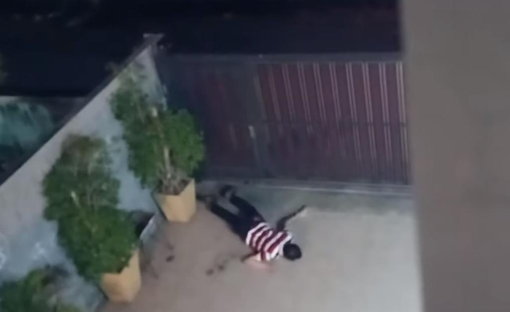 VIDEO: Intentaba irrumpir en una casa y terminó cayendo de un muro