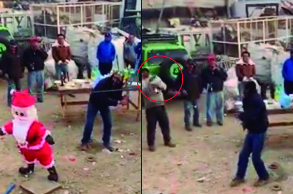 Video: Recibe tremendo golpe con palo de piñata durante posada