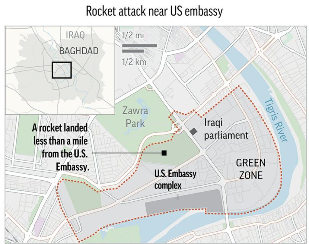 Reportan explosión en zona verde de Bagdad