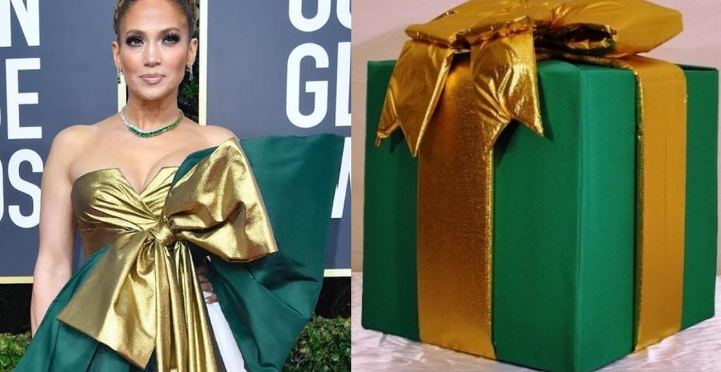 Jennifer Lopez desata memes con su vestido en los Globos de Oro 2020