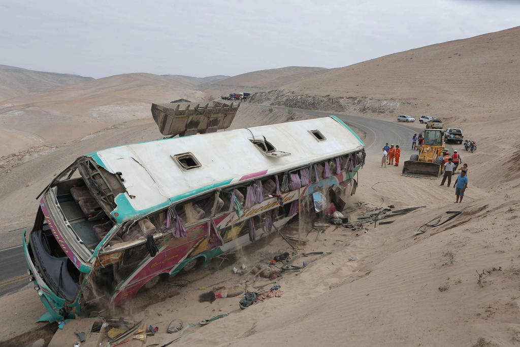 Accidente de autobús deja 16 personas muertas en Perú
