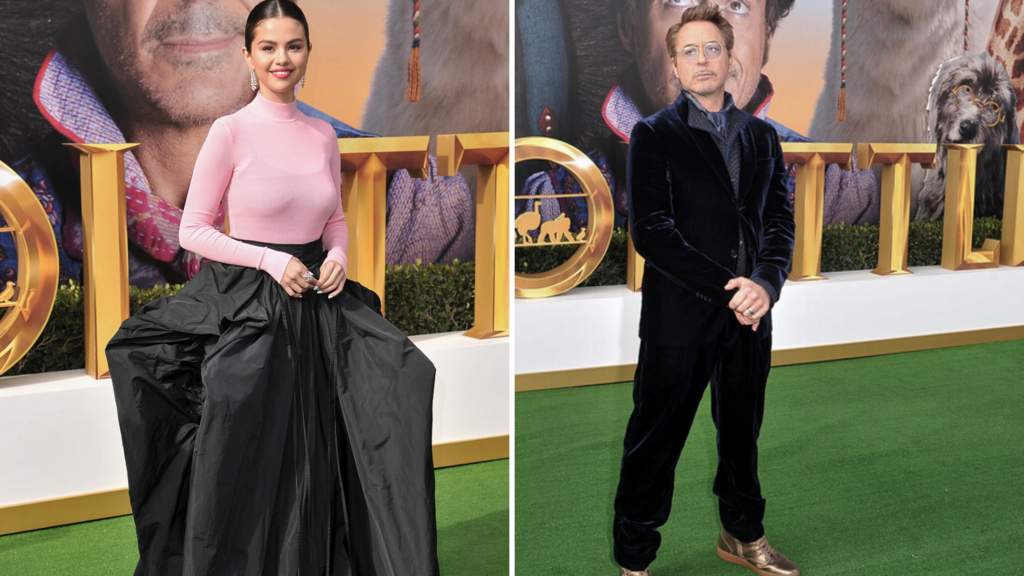 Selena Gomez y Robert Downey Jr. reinan en el estreno de Dolittle