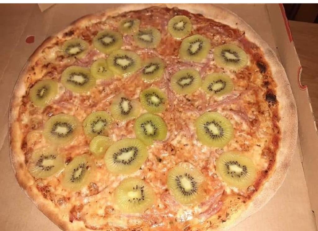 Pizza de kiwi genera opiniones encontradas