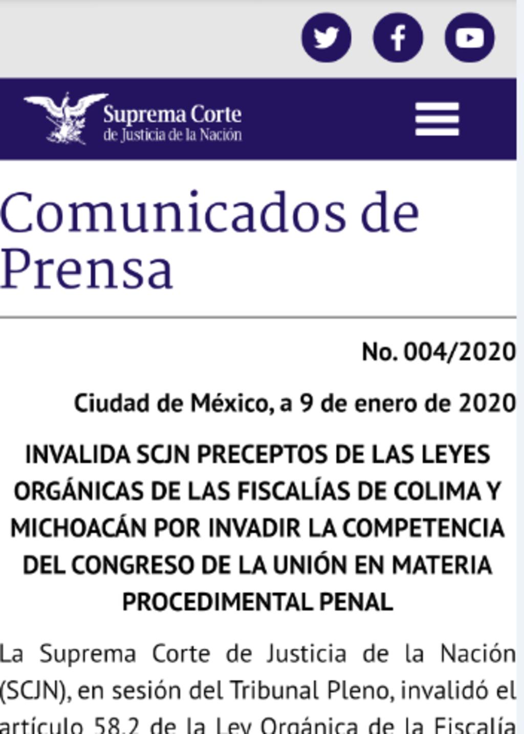 Invalida SCJN condición en Coahuila para reparar daño a víctimas de delito