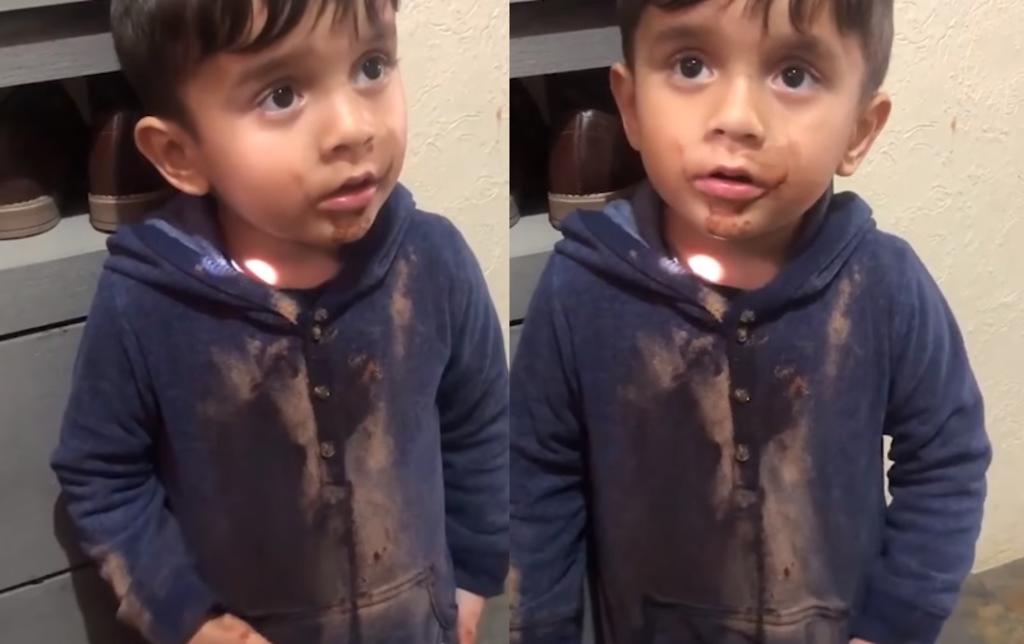 VIRAL: Niño conquista a la red al negar que tiró el chocolate