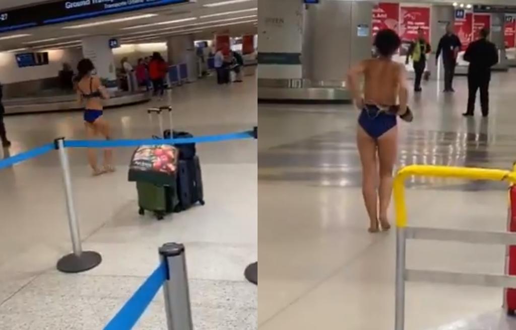 Mujer causa revuelo al desnudarse en Aeropuerto Internacional de Miami