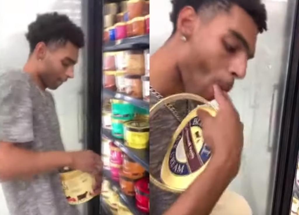 Hombre podría ir a la cárcel por lamer un helado en un supermercado