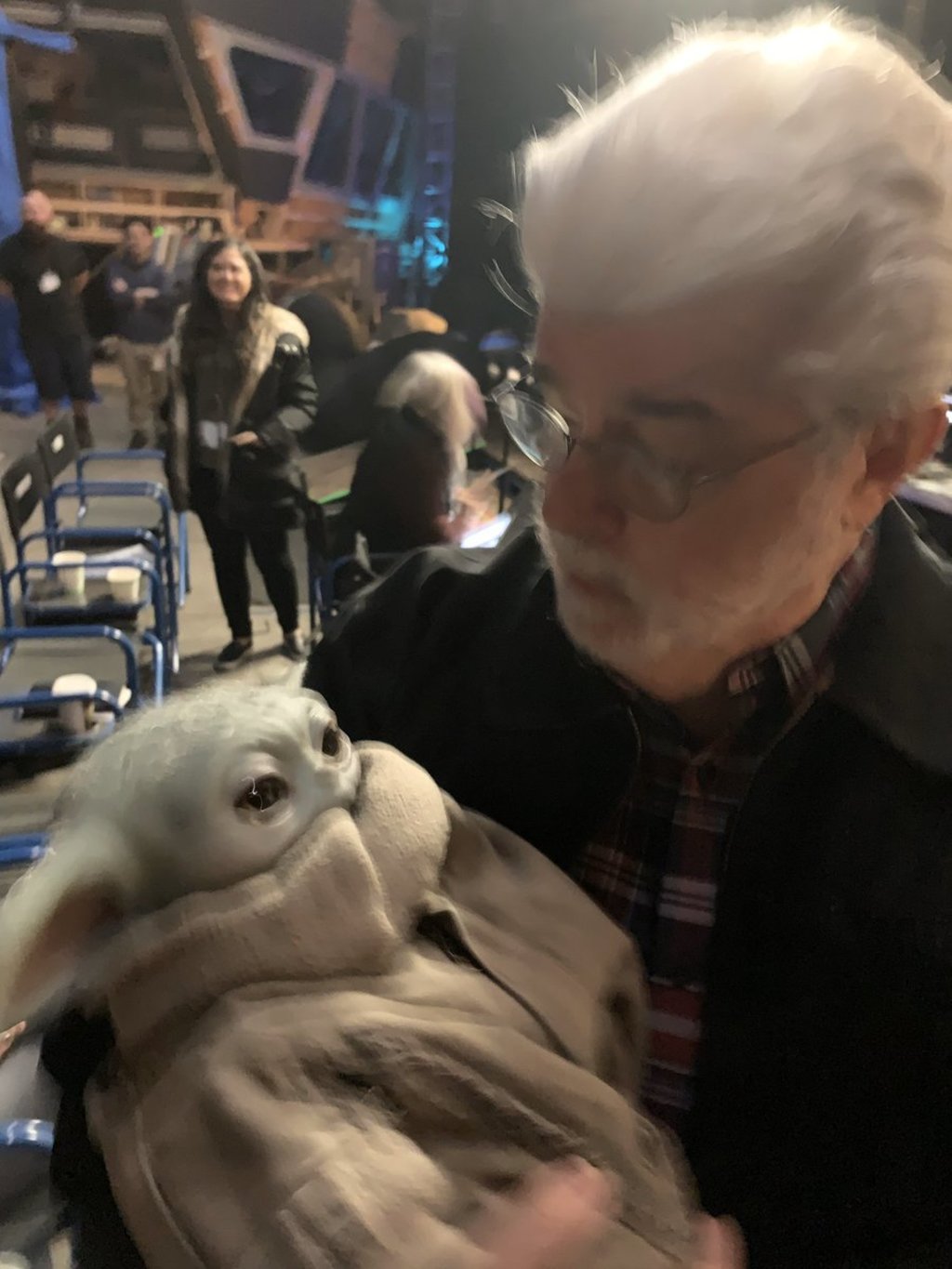George Lucas conoce a Baby Yoda