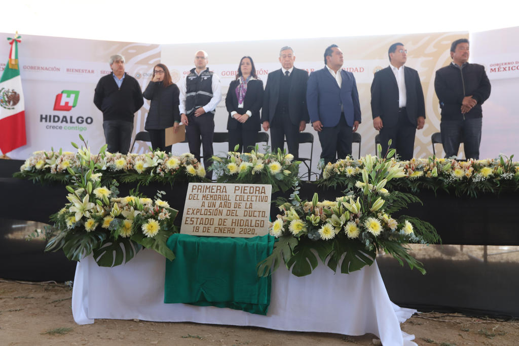 Colocan primera piedra de memorial en Tlahuelilpan